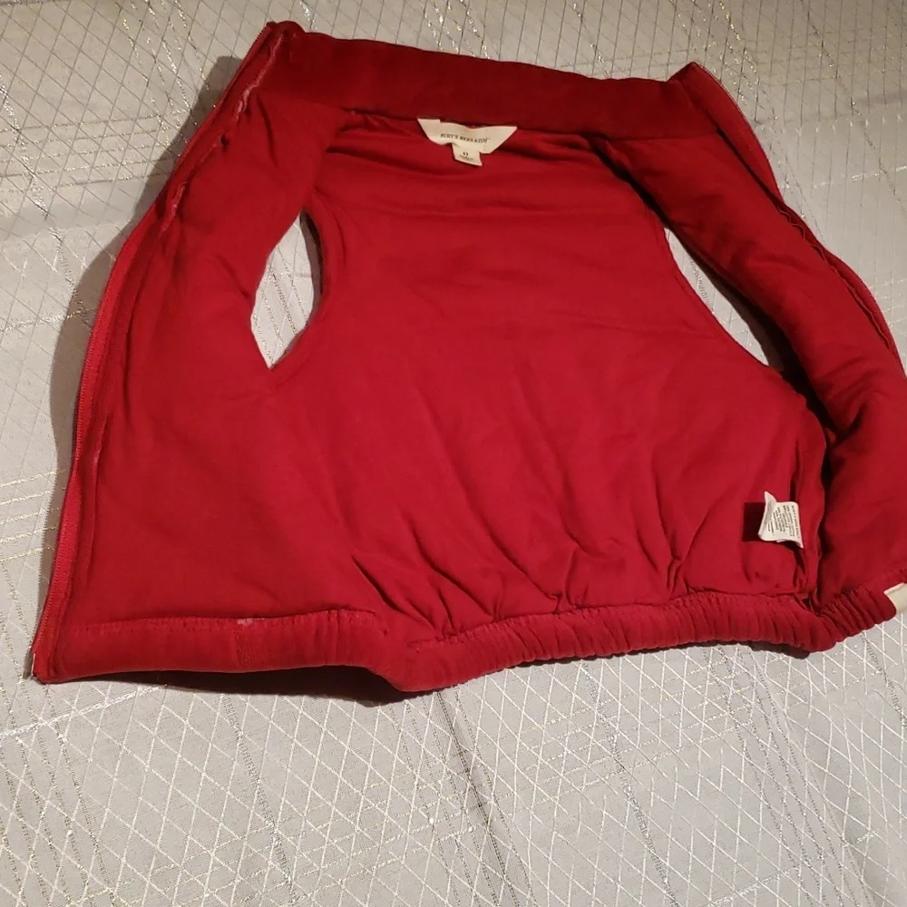 Burt’s Bees Kids Organic Cotton WARM Vest RED Toddler 4T EUC
